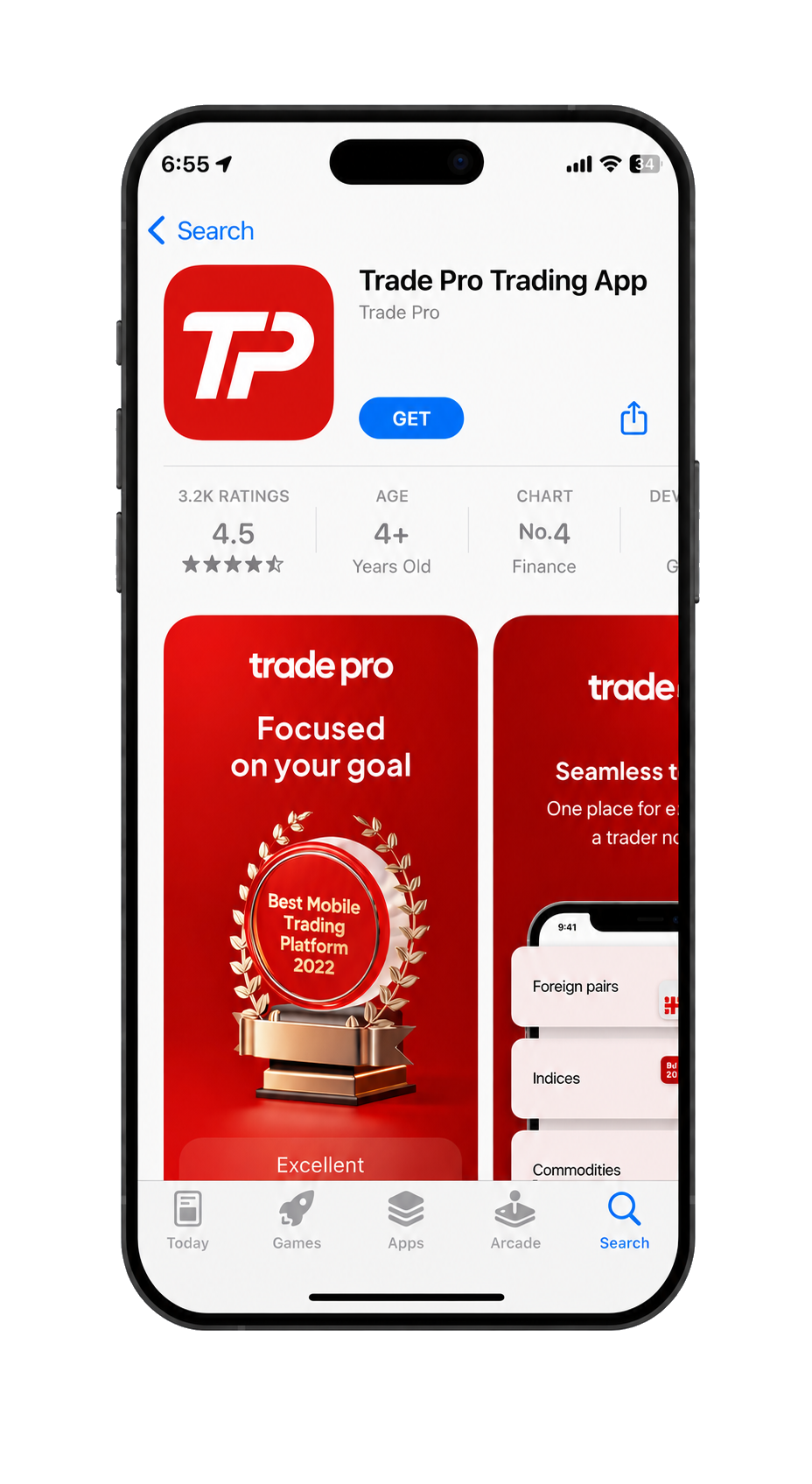 Trade Pro App Store listing